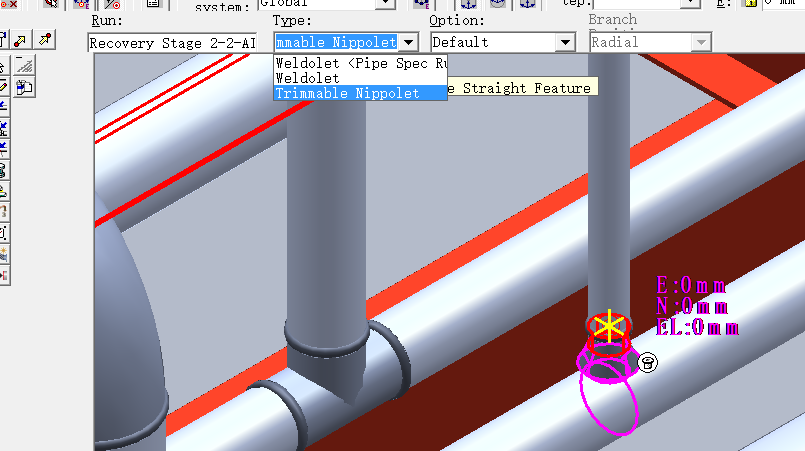 SQL查询S3D模型中支管件是否执行branch rule