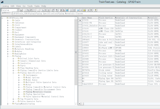 Delete Piping Material Class from Catalog