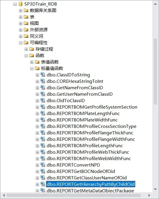 S3D的SQL函数之REPORTGetHierarchyPathByChildOid